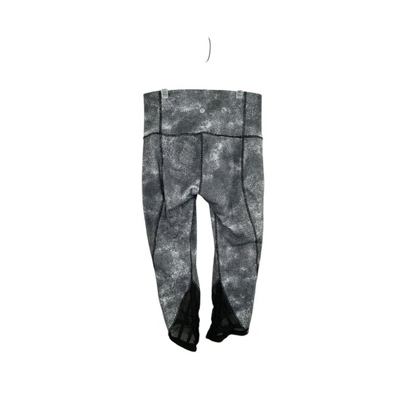 Lululemon Black White Chevron Print Crop Leggings Size 8 - Picture 5 of 7